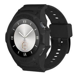 For Huawei Watch GT 4 / GT 5 46mm Integrated Anti-fall TPU Watch Band(Black)