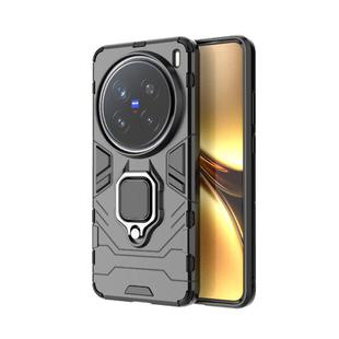 For vivo X200 Pro Magnetic Ring Holder PC + TPU Phone Case(Black)