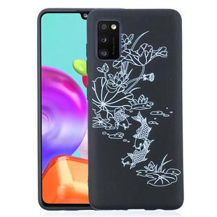 For Samsung Galaxy A41 Painted Pattern Soft TPU Case(Lotus Pond)