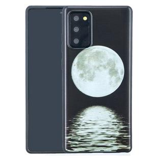 For Samsung Galaxy Note20 Painted Pattern Soft TPU Case(Moon)
