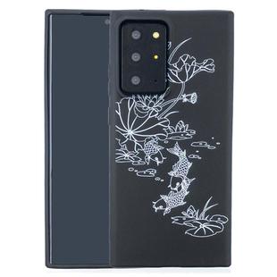 For Samsung Galaxy Note20 Ultra Painted Pattern Soft TPU Case(Lotus Pond)