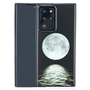 For Samsung Galaxy Note20 Ultra Painted Pattern Soft TPU Case(Moon)