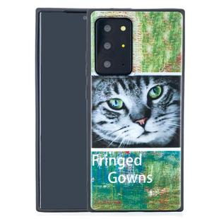 For Samsung Galaxy Note20 Ultra Painted Pattern Soft TPU Case(Cat)