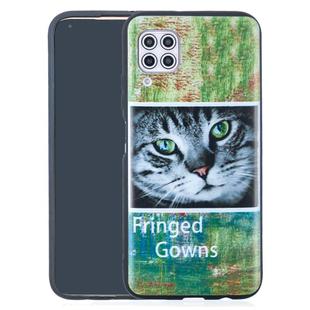 For Huawei P40 Lite Painted Pattern Soft TPU Case(Cat)