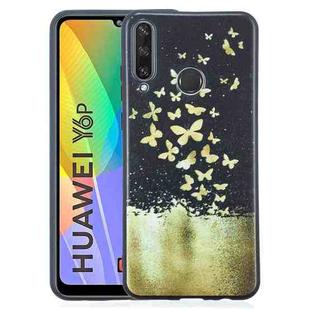 For Huawei Y6p Painted Pattern Soft TPU Case(Gold Butterflies)