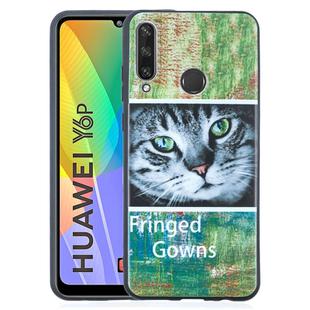 For Huawei Y6p Painted Pattern Soft TPU Case(Cat)