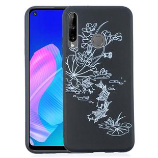 For Huawei Y7p Painted Pattern Soft TPU Case(Lotus Pond)