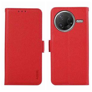 For Xiaomi Poco F7 Pro / F7 Ultra ABEEL Side-Magnetic Litchi Pattern Leather RFID Phone Case(Red)