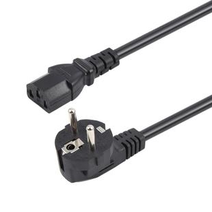 EU Plug Computer PC Power Cord 3 Pin Cable 0.5 Square, Length:1.8m(Black)