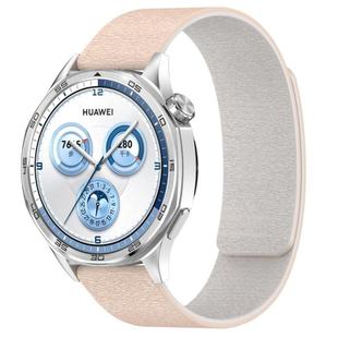 22mm Cloud Wood Grain Silicone Magnetic Watch Band(Milk Tea Rock White)