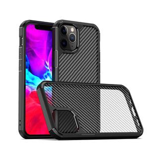 For iPhone 12 mini iPAKY Pioneer Series Carbon Fiber Texture Shockproof TPU + PC Case(Black)