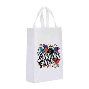 Graffiti Printed Non-woven Fabric Bag Print On Your Demand, Size:35x25x10cm(White)