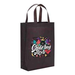 Graffiti Printed Non-woven Fabric Bag Print On Your Demand, Size:35x25x10cm(Coffee)
