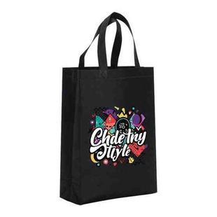 Graffiti Printed Non-woven Fabric Bag Print On Your Demand, Size:41x35x12cm(Black)