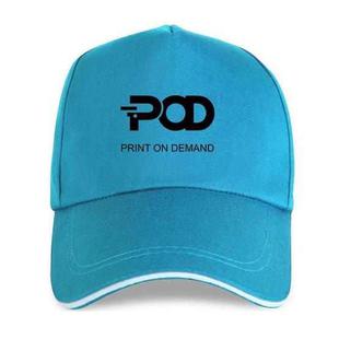 POD Printed Polyester Cotton Steel Buckle Cap Print On Your Demand(Lake Blue)