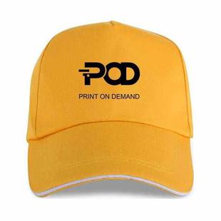 POD Printed Polyester Cotton Steel Buckle Cap Print On Your Demand(Yellow)