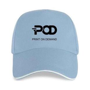 POD Printed Polyester Cotton Steel Buckle Cap Print On Your Demand(Sky Blue)