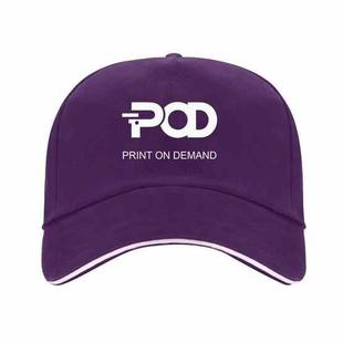 POD Printed Polyester Cotton Steel Buckle Cap Print On Your Demand(Purple)