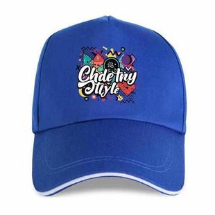 Graffiti Printed Polyester Cotton Steel Buckle Cap Print On Your Demand(Royal Blue)