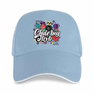 Graffiti Printed Polyester Cotton Steel Buckle Cap Print On Your Demand(Sky Blue)