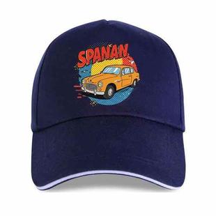Car Printed Polyester Cotton Steel Buckle Cap Print On Your Demand(Navy Blue)