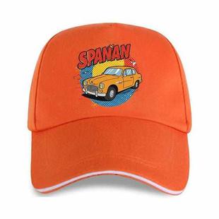 Car Printed Polyester Cotton Steel Buckle Cap Print On Your Demand(Orange)