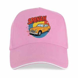Car Printed Polyester Cotton Steel Buckle Cap Print On Your Demand(Pink)