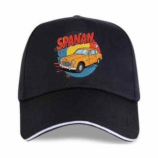 Car Printed Polyester Cotton Steel Buckle Cap Print On Your Demand(Black)