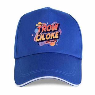 Orange Alphabet Printed Polyester Cotton Steel Buckle Cap Print On Your Demand(Royal Blue)