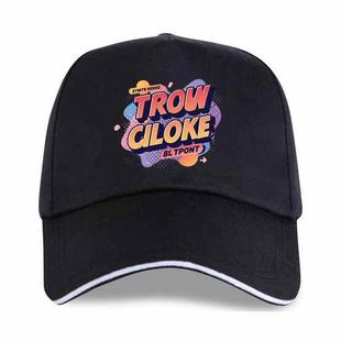 Orange Alphabet Printed Polyester Cotton Steel Buckle Cap Print On Your Demand(Black)