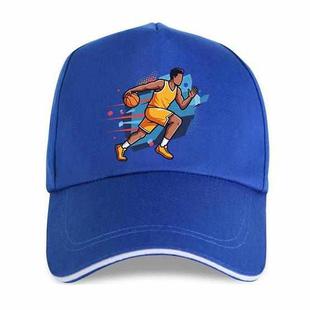 Basketball Player Printed Polyester Cotton Steel Buckle Cap Print On Your Demand(Royal Blue)