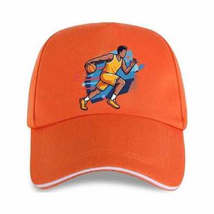 Basketball Player Printed Polyester Cotton Steel Buckle Cap Print On Your Demand(Orange)