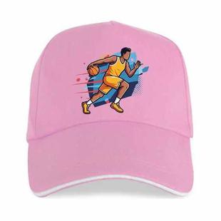 Basketball Player Printed Polyester Cotton Steel Buckle Cap Print On Your Demand(Pink)