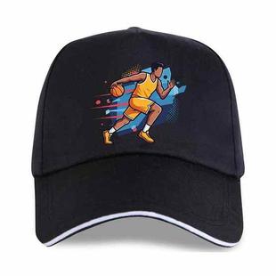 Basketball Player Printed Polyester Cotton Steel Buckle Cap Print On Your Demand(Black)