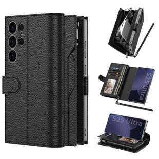For Samsung Galaxy S25 Ultra 5G GKK Plating Wallet Leather Phone Case(Black)