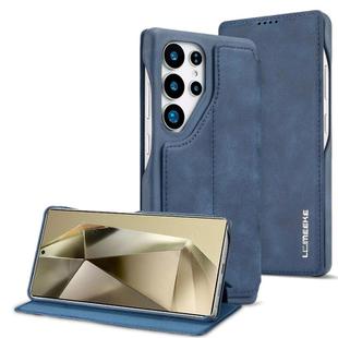 For Samsung Galaxy S25 Ultra 5G LC.IMEEKE Hon Ancient Series Flip Leather Phone Case(Blue)