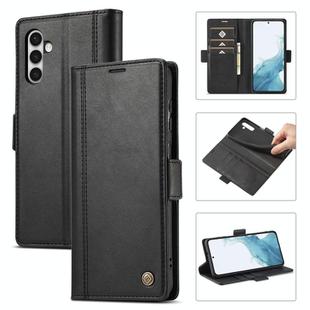 For Samsung Galaxy S25+ 5G LC.IMEEKE Card Slots Skin Feeling Leather Phone Case(Black)