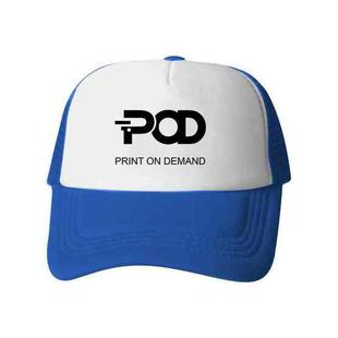 POD Printed Sponge Mesh Cloth Hat Peaked Cap Print On Your Demand(Blue)