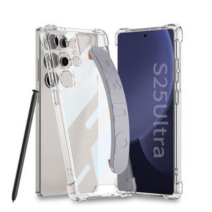 For Samsung Galaxy S25 Ultra 5G GKK Airbag Silicone Wristband Phone Case, Not Included Pen(Gray)