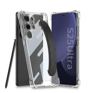 For Samsung Galaxy S25 Ultra 5G GKK Airbag Silicone Wristband Phone Case, Not Included Pen(Black)