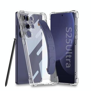 For Samsung Galaxy S25 Ultra 5G GKK Airbag Silicone Wristband Phone Case, Not Included Pen(Blue)