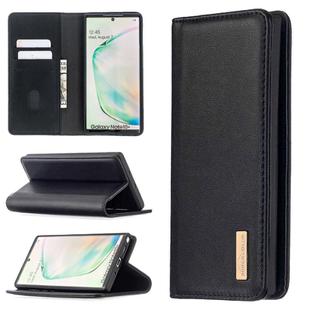 For Samsung Galaxy Note10+ 2 in 1 Detachable Magnetic Horizontal Flip Genuine Leather Case with Holder & Card Slots & Wallet(Black)