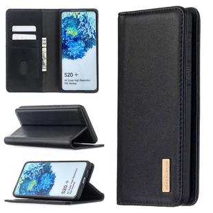 For Samsung Galaxy S20+ 2 in 1 Detachable Magnetic Horizontal Flip Genuine Leather Case with Holder & Card Slots & Wallet(Black)