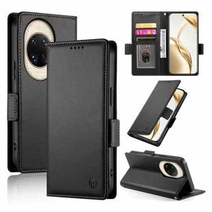 For Huawei nova 14 Ultra Side Buckle Magnetic Frosted Leather Phone Case(Black)