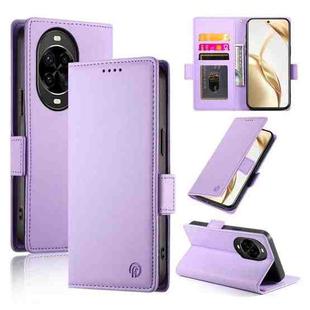 For Huawei nova 14 Pro Side Buckle Magnetic Frosted Leather Phone Case(Purple)