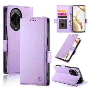 For Huawei nova 14 Side Buckle Magnetic Frosted Leather Phone Case(Purple)