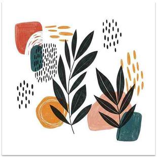Abstract Leaves Frameless Canvas Decorative Painting Print On Your Demand, Size:80x80cm