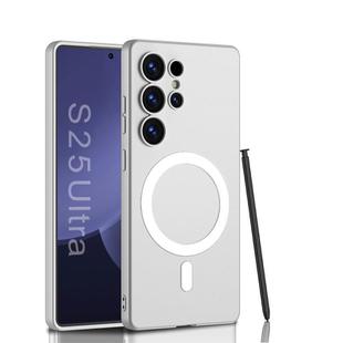 For Samsung Galaxy S25 Ultra 5G GKK Ultra-thin Skin Feel MagSafe Phone Case, Not Included Pen(Silver)