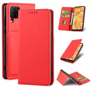 For Huawei P40 Lite Strong Magnetism Liquid Feel Horizontal Flip Leather Case with Holder & Card Slots & Wallet(Red)