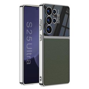 For Samsung Galaxy S25 Ultra 5G GKK Plating TPU + Leather Full Coverage Phone Case(Green)